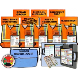 Fire REHAB Accountability System + Vest And Flag Kit from Disaster Management Systems