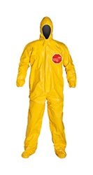 Tychem  2000 Coverall w/ Attached Hood & Socks QC122T  YL  00-M, QC122T  YL  00-L, QC122T  YL  00-XL, QC122T  YL  00-2XL